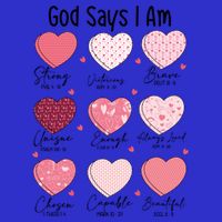 God Says I Am Christian Valentien Coquette Jesus Valentine Meaningful Gift Tall T-Shirt