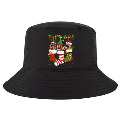 Ger Shepherd In Socks Xmas Reindeer Santa Elf Dog Cool Gift Cool Comfort Performance Bucket Hat