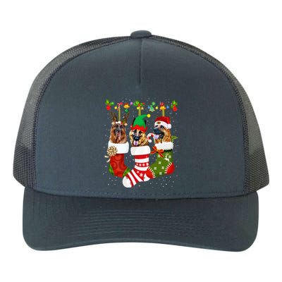 Ger Shepherd In Socks Xmas Reindeer Santa Elf Dog Cool Gift Yupoong Adult 5-Panel Trucker Hat