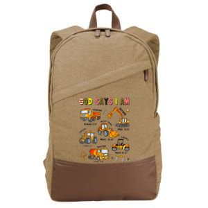 God Says I Am Construction Bible Verse Truck Cotton Canvas Backpack