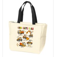 God Says I Am Construction Bible Verse Truck Zip Tote Bag
