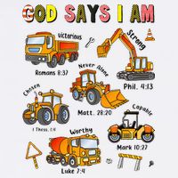 God Says I Am Construction Bible Verse Truck Bucket Hat