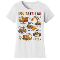 God Says I Am Construction Bible Verse Truck Women's T-Shirt