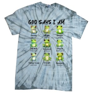 God Says I Am Christian Frog Love Funny Religious Jesus Tie-Dye T-Shirt