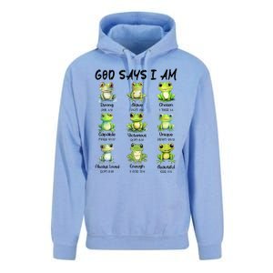 God Says I Am Christian Frog Love Funny Religious Jesus Unisex Surf Hoodie