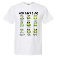 God Says I Am Christian Frog Love Funny Religious Jesus Garment-Dyed Heavyweight T-Shirt