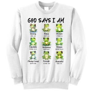 God Says I Am Christian Frog Love Funny Religious Jesus Sweatshirt