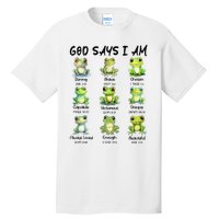 God Says I Am Christian Frog Love Funny Religious Jesus Tall T-Shirt