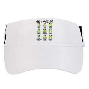 God Says I Am Christian Frog Love Funny Religious Jesus Adult Drive Performance Visor