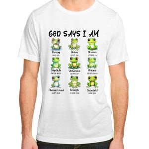 God Says I Am Christian Frog Love Funny Religious Jesus Adult ChromaSoft Performance T-Shirt