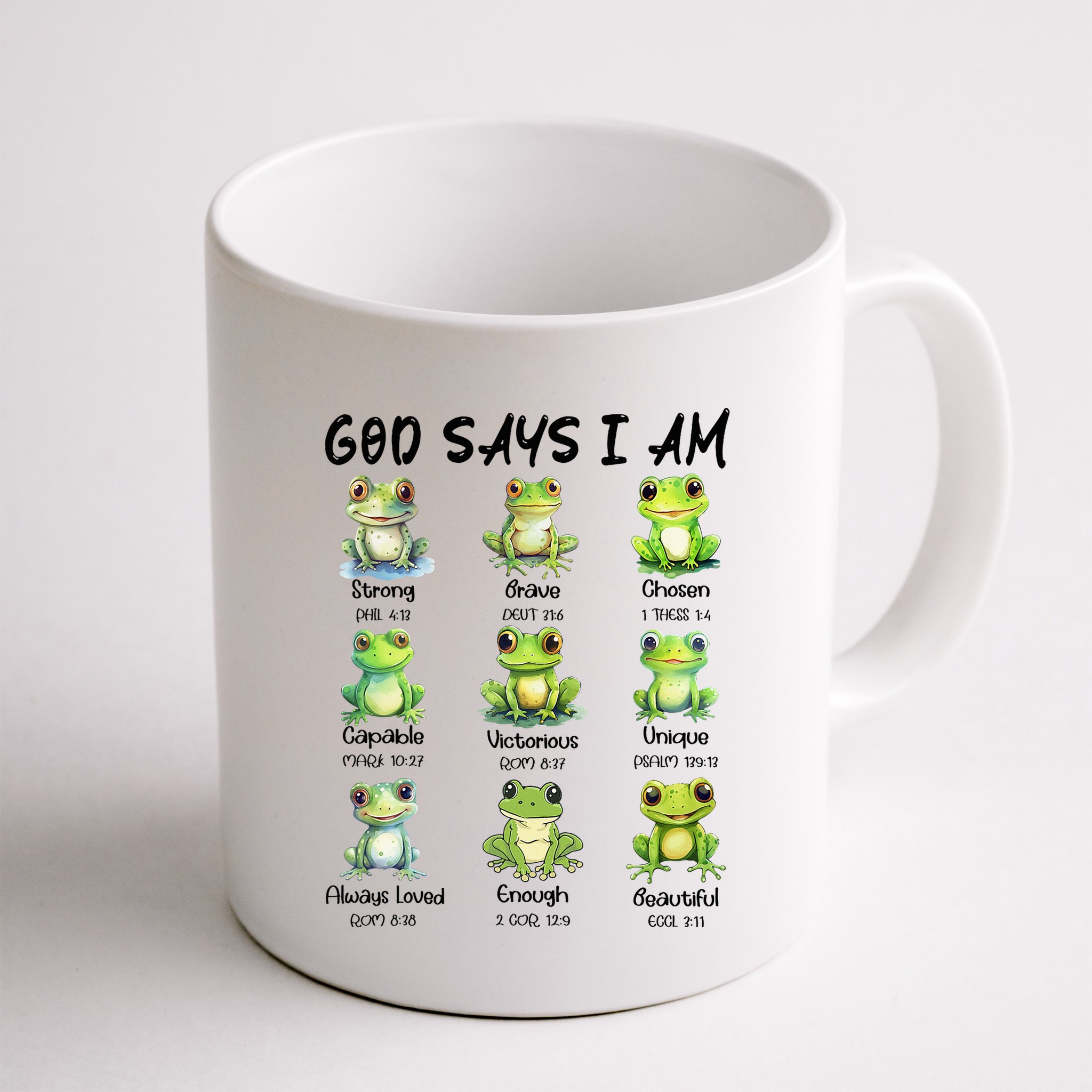 God Says I Am Christian Frog Love Funny Religious Jesus Mug