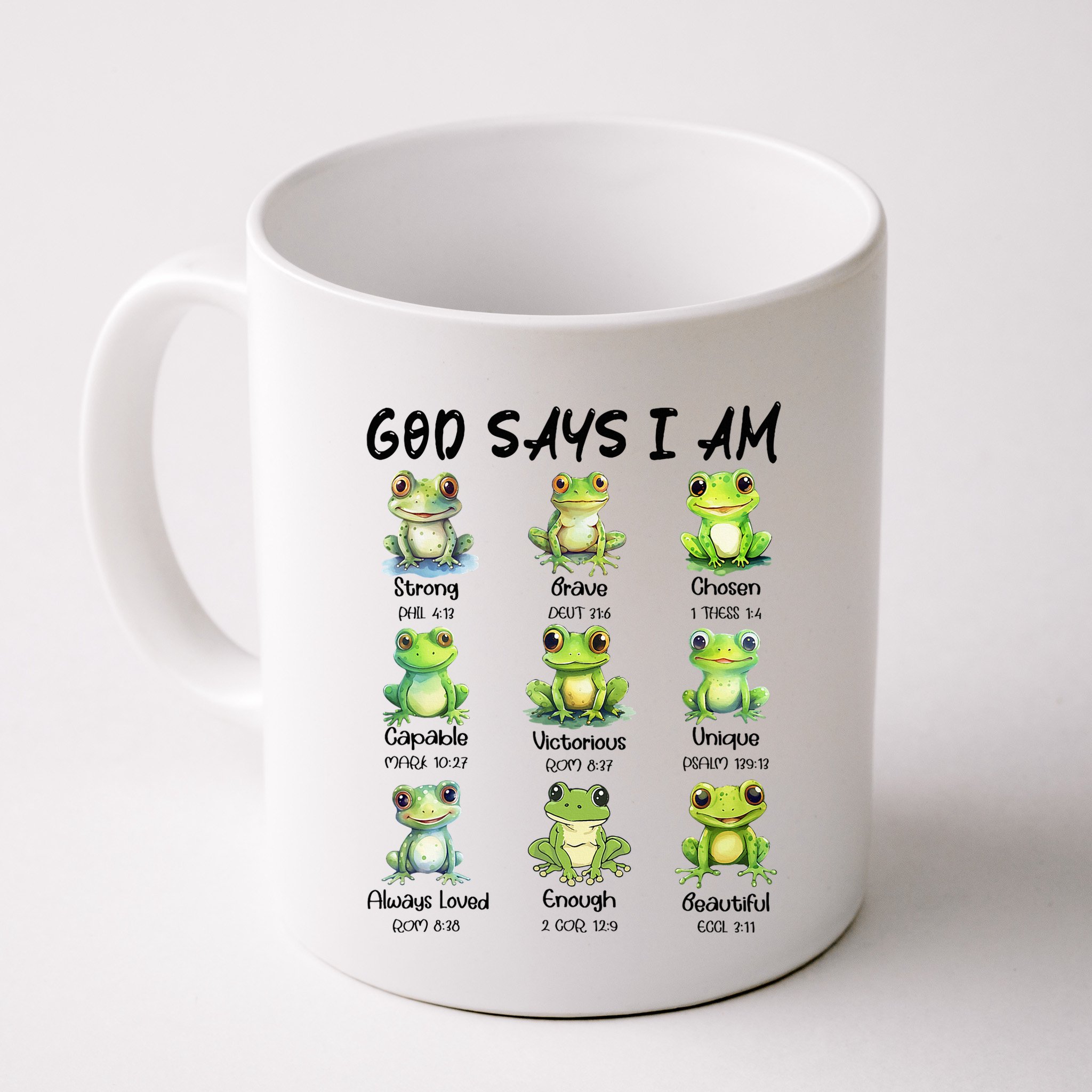 God Says I Am Christian Frog Love Funny Religious Jesus Mug