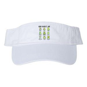 God Says I Am Christian Frog Love Funny Religious Jesus Valucap Bio-Washed Visor