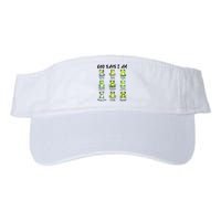 God Says I Am Christian Frog Love Funny Religious Jesus Valucap Bio-Washed Visor