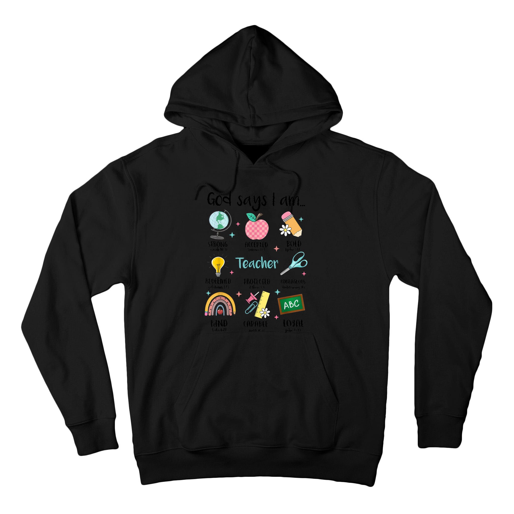 God Says I Am Teacher Life Tall Hoodie