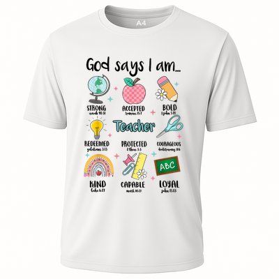 God Says I Am Teacher Life Performance Shirt