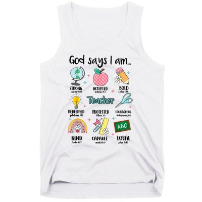 God Says I Am Teacher Life Tank Top