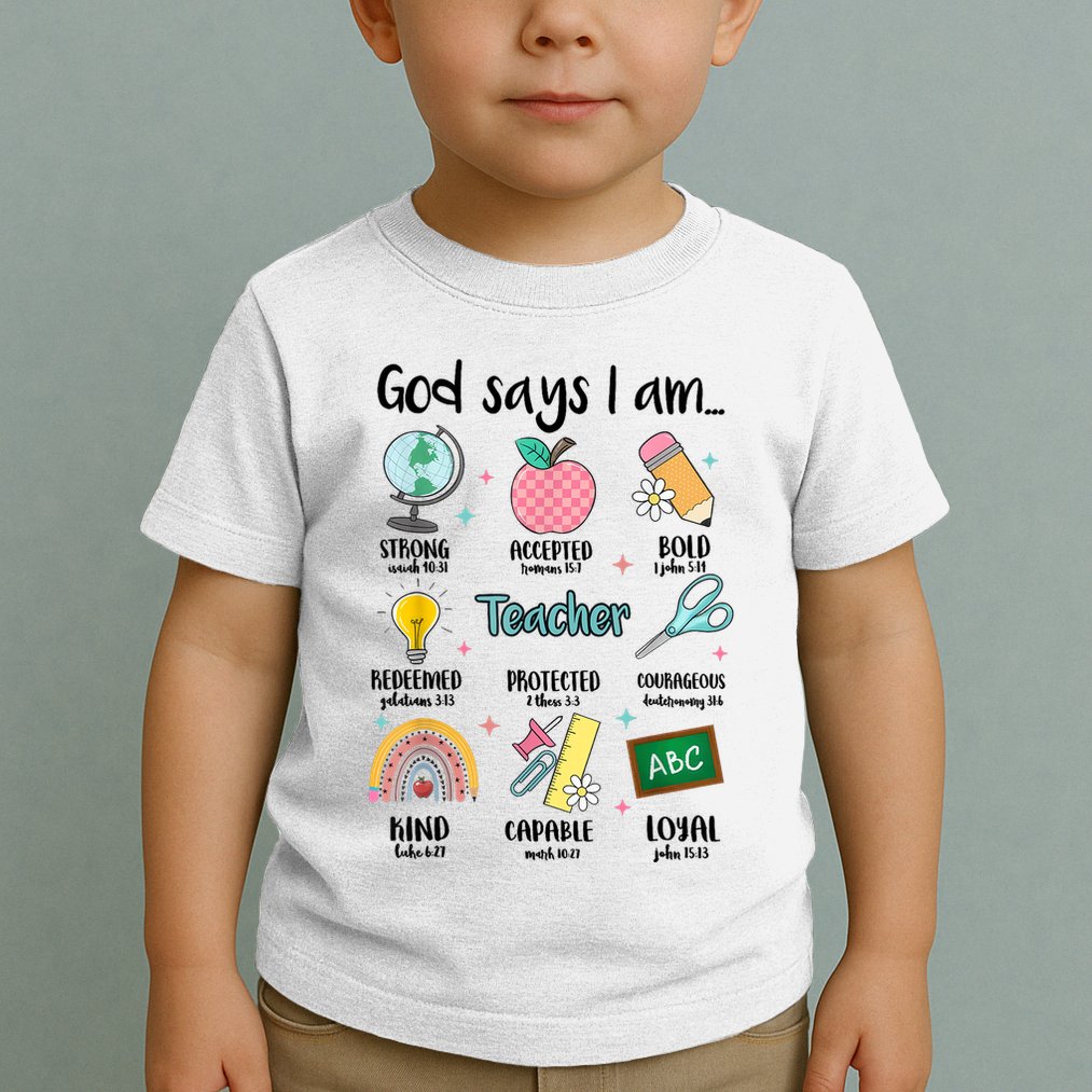 God Says I Am Teacher Life Toddler T-Shirt