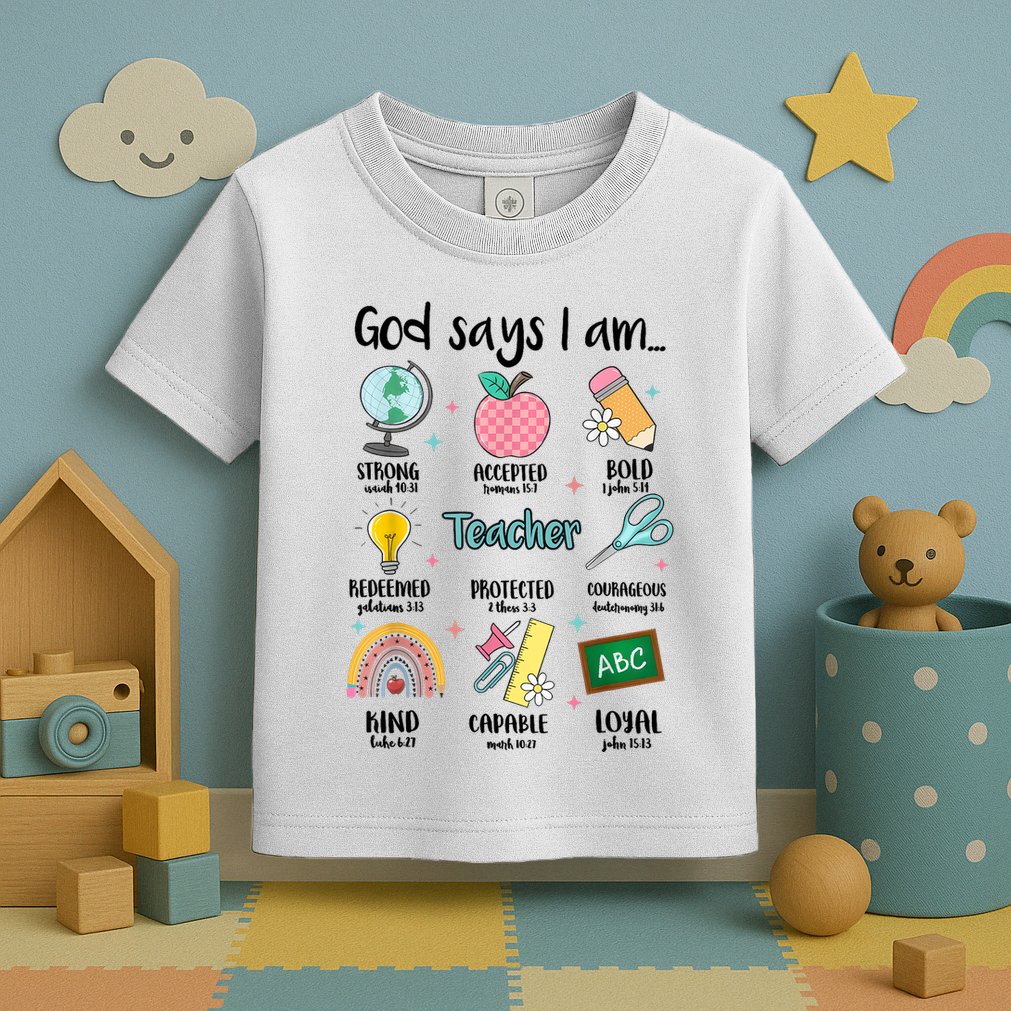 God Says I Am Teacher Life Toddler T-Shirt