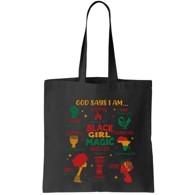 God Says I Am Black Christian Woman Bag