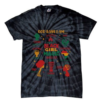 God Says I Am Black Christian Woman Tie-Dye T-Shirt
