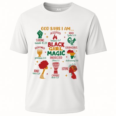 God Says I Am Black Christian Woman Performance Shirt