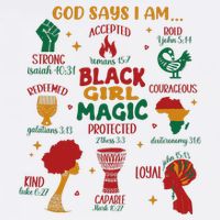 God Says I Am Black Christian Woman Bucket Hat
