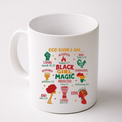 God Says I Am Black Christian Woman Mug