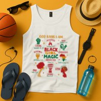 God Says I Am Black Christian Woman Tank Top
