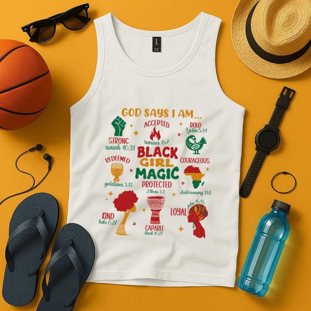 God Says I Am Black Christian Woman Tank Top