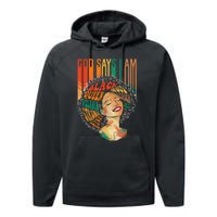 God Says I Am Afro African American Black  History Performance Fleece Hoodie