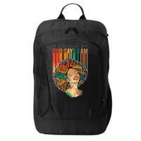 God Says I Am Afro African American Black  History City Backpack