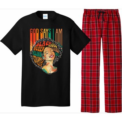 God Says I Am Afro African American Black  History Pajama Set