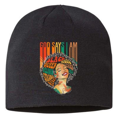 God Says I Am Afro African American Black  History Sustainable Beanie