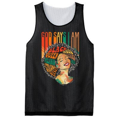 God Says I Am Afro African American Black  History Mesh Reversible Basketball Jersey Tank