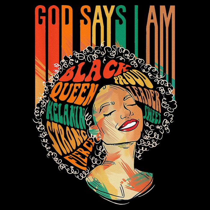 God Says I Am Afro African American Black  History Zip Tote Bag