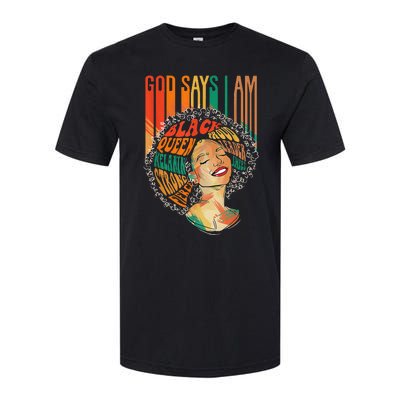 God Says I Am Afro African American Black  History Softstyle CVC T-Shirt