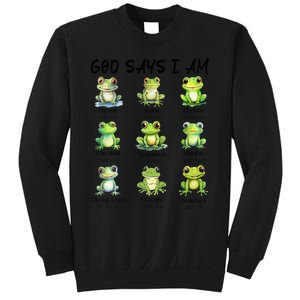 God Says I Am Christian Frog Love Funny Religious Jesus Sweatshirt