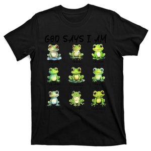 God Says I Am Christian Frog Love Funny Religious Jesus T-Shirt