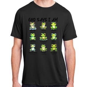 God Says I Am Christian Frog Love Funny Religious Jesus Adult ChromaSoft Performance T-Shirt