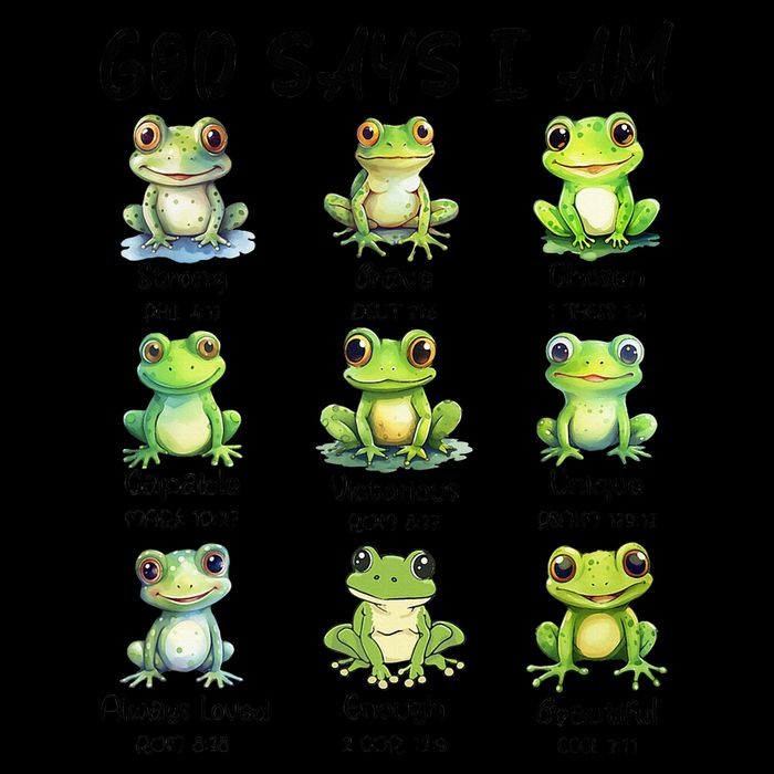 God Says I Am Christian Frog Love Funny Religious Jesus Bucket Hat