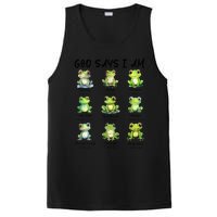 God Says I Am Christian Frog Love Funny Religious Jesus PosiCharge Competitor Tank