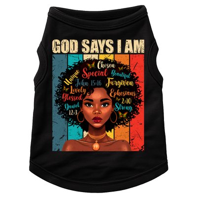 God Says I Am Black History Month Juneteenth African America Cute Gift Doggie Tank