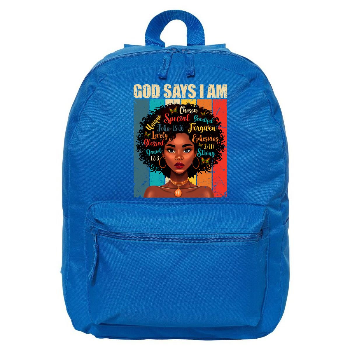 God Says I Am Black History Month Juneteenth African America Cute Gift 16 in Basic Backpack