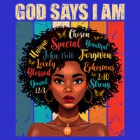 God Says I Am Black History Month Juneteenth African America Cute Gift 16 in Basic Backpack