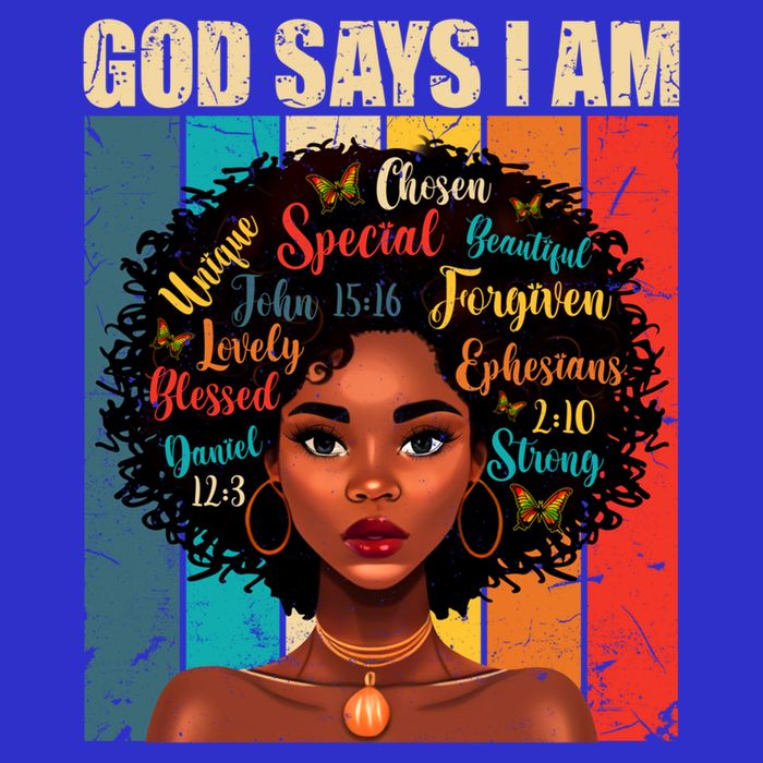 God Says I Am Black History Month Juneteenth African America Cute Gift 16 in Basic Backpack