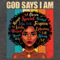 God Says I Am Black History Month Juneteenth African America Cute Gift Vector Backpack