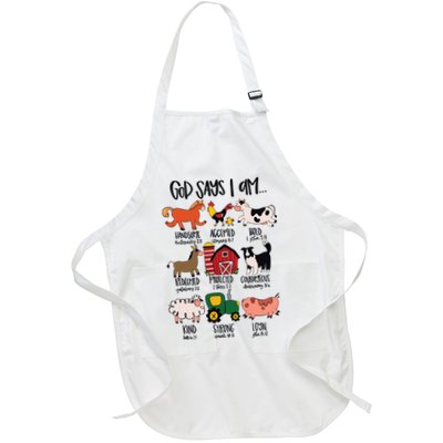 God Says I Am Animals Bible Verse Farmer Womens Kids Apron