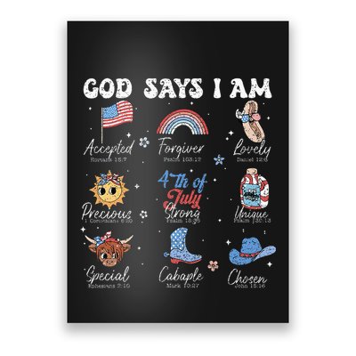 God Says I Am Funny July 4th Bible Verse Christian Poster