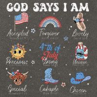 God Says I Am Funny July 4th Bible Verse Christian Cotton Canvas Backpack
